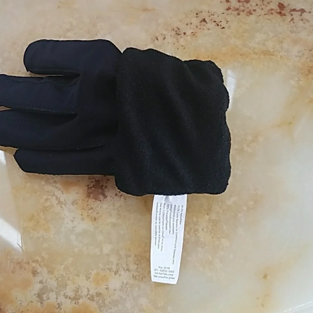 One piece Glove Black flannel inside size M left